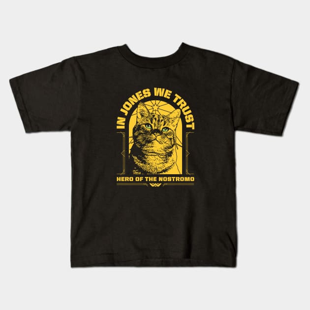 In Jones We Trust Kids T-Shirt by AdamioDesign